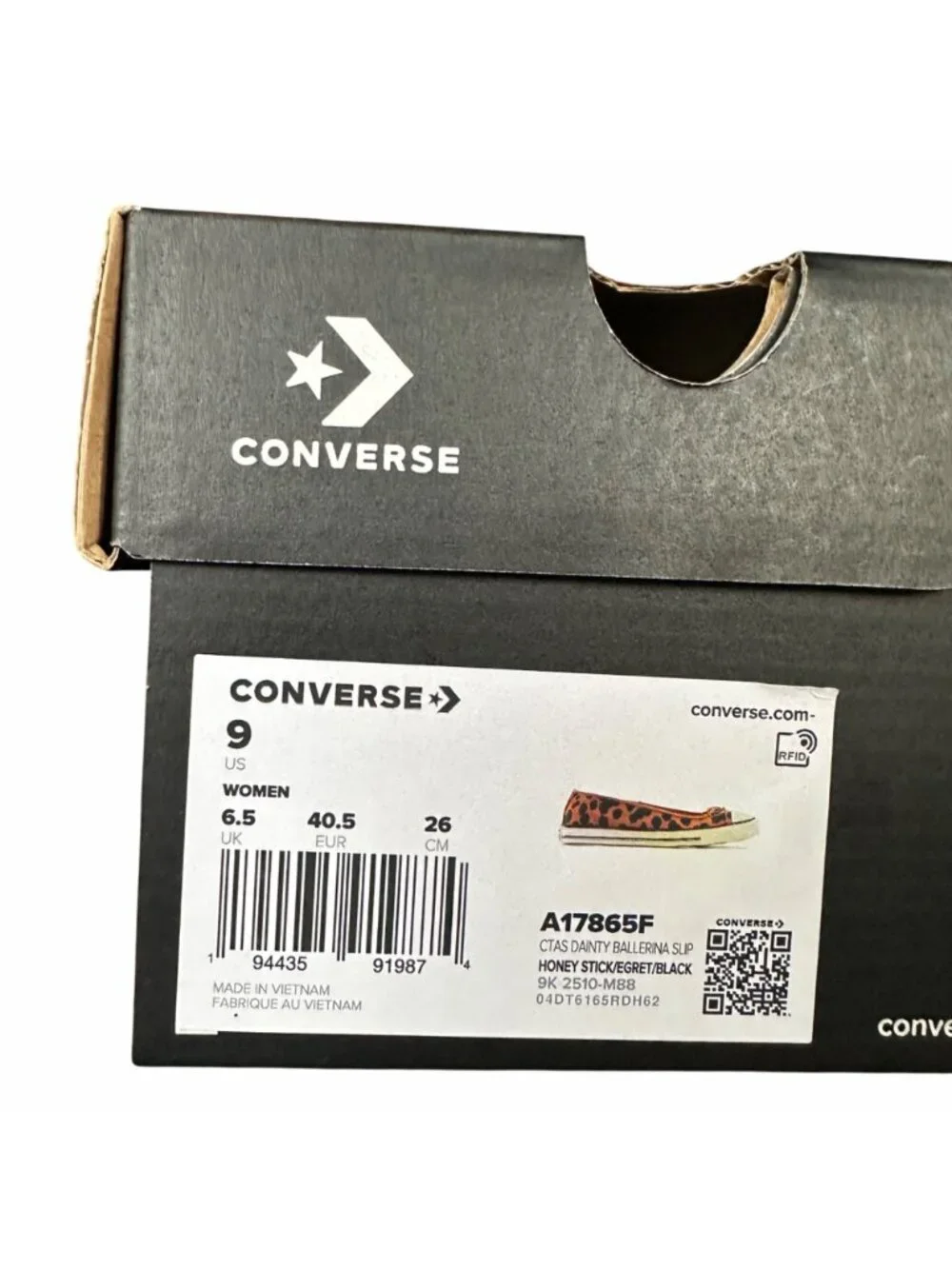 ⭐Converse Dainty Ballerina Slip On Low Sz 9 Women's shoes Sneaker Black A17865F